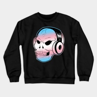 Trans Pride Fanged Skull Crewneck Sweatshirt